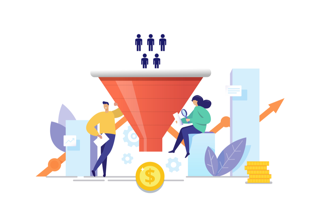 Google Ads conversion rate funnel graphic